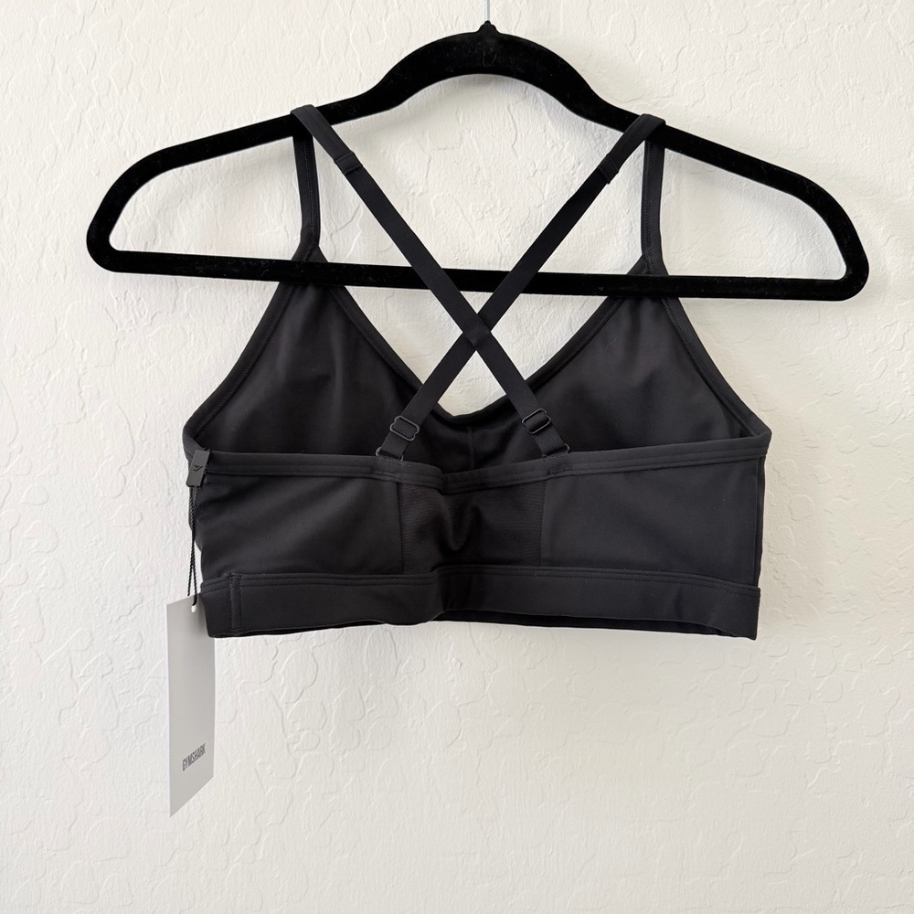 Gymshark Black Sports Bra with Crossback Straps - Picture 4 of 9